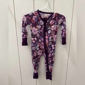 Little Sleepies Purple Floral Kids Footie